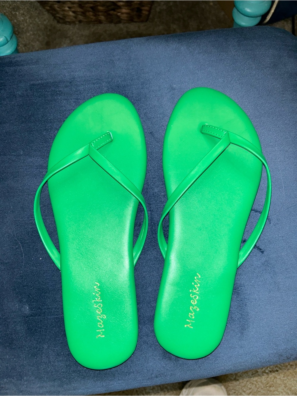 Vagabond Green Minimalist Women's Flip Flop Sandals